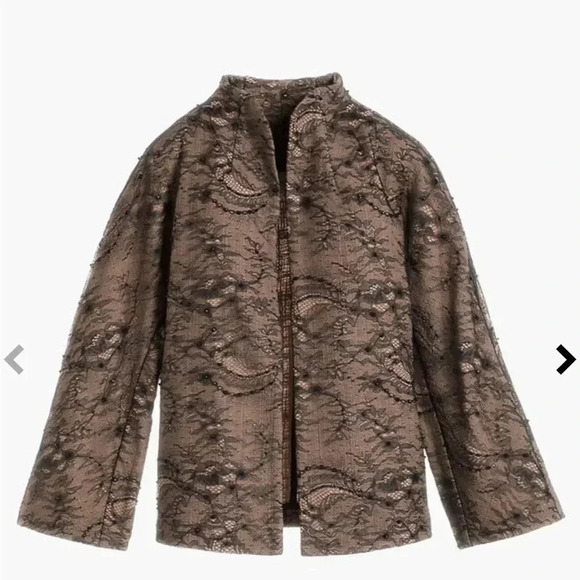 Chico's Lace-Embellished Jacket Sz 3 (16-18/XL) - Picture 6 of 13